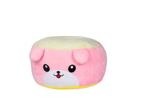 POUFF PELUCHE CANE ROSA 40X25CM ART.25774