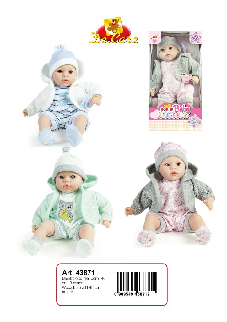BABY REAL BORN CM.46 3 COL.ASS. ART.43871 BABY REAL BORN CM.46 3 COL.ASS. ART.43871