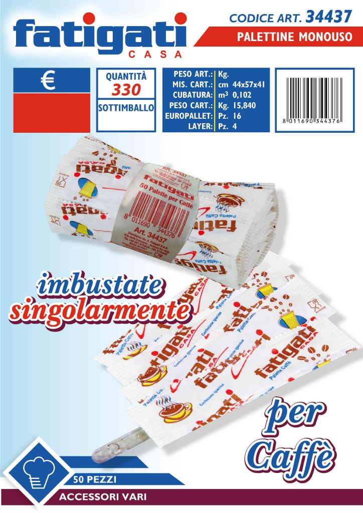 FATIGATI PALETTINE X CAFFÈ MONOUSO IMB.SING. FATIGATI PALETTINE X CAFFÈ MONOUSO IMB.SING.