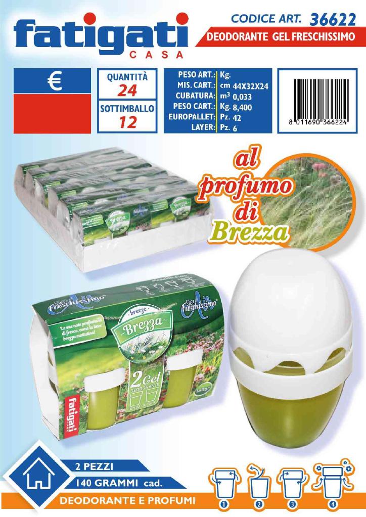 FATIGATI DEODORANTE GEL 140GR 2PZ BREZZA FRESCHISSIMO ART.36622 FATIGATI DEODORANTE GEL 140GR 2PZ BREZZA FRESCHISSIMO ART.36622