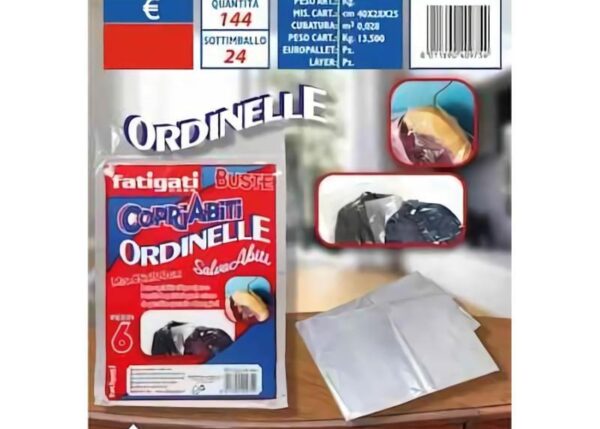 FATIGATI BUSTE COPRIABITO TRASP. SET 6PZ 65X100