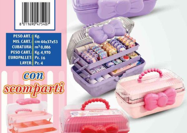 FATIGATI BEAUTYCASE C/SCOMPARTI 28*15*15 CM