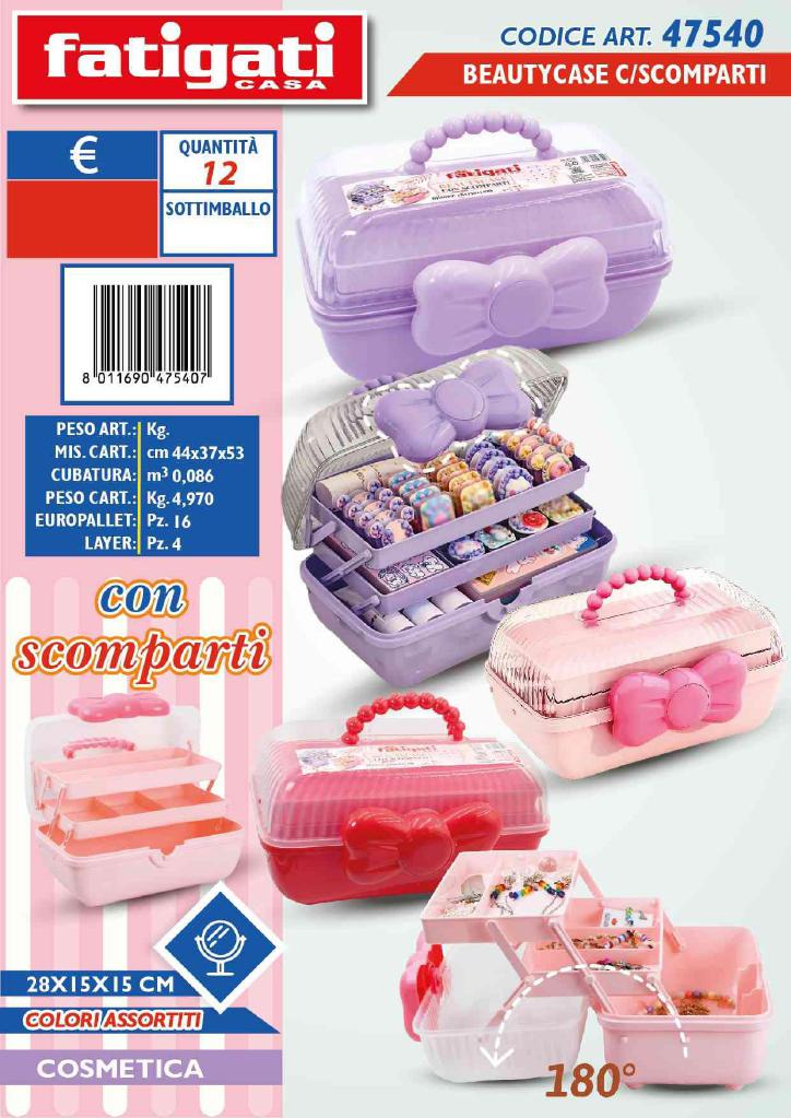 FATIGATI BEAUTYCASE C/SCOMPARTI 28*15*15 CM FATIGATI BEAUTYCASE C/SCOMPARTI 28*15*15 CM
