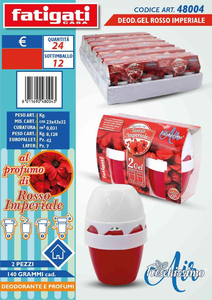 FATIGATI DEODORANTE GEL 140GR 2PZ ROSSO IMPERIALE FATIGATI DEODORANTE GEL 140GR 2PZ ROSSO IMPERIALE