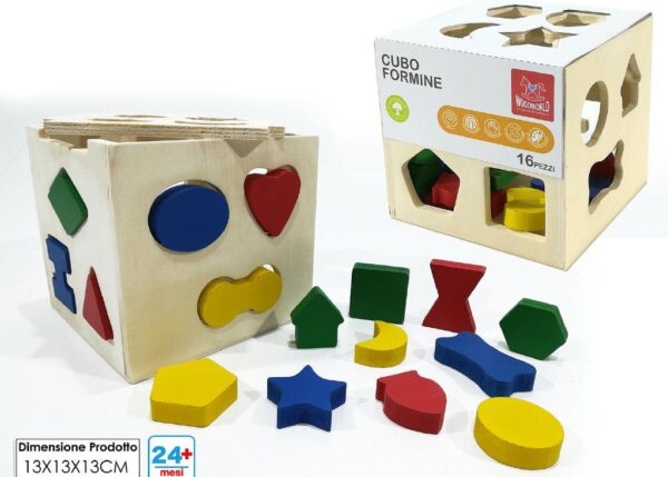 GIOCO CUBO C/FORMINE LEGNO ART.539714