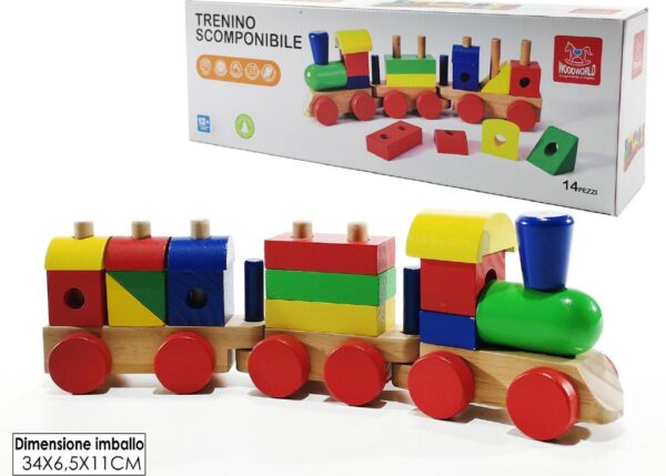 TRENINO LEGNO 14 PEZZI ART.719909