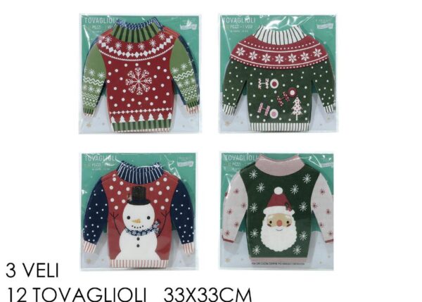 PACCO 12 TOVAGLIOLI NAT. 33CM 3V. 4ASS ART.695014