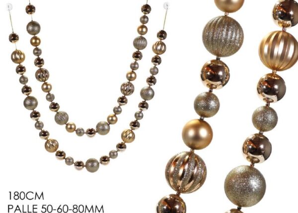 GHIRLANDA C/PALLE H180CM ROSE GOLD 2ASS ART.308214