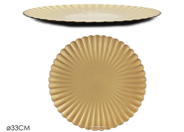 SOTTOPIATTO NATALIZIO Ã˜33CM ORO ART.405424