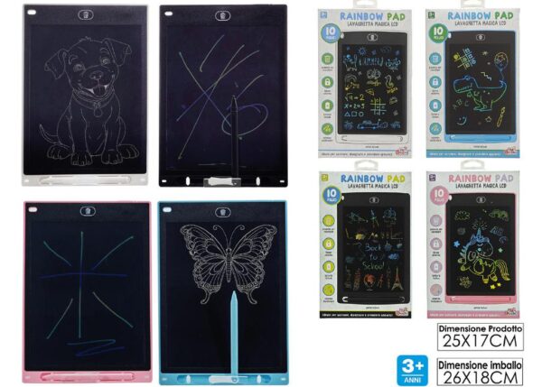 PAD MULTICOLOR 10 POLLICI 25X17CM 4ASS ART.752262