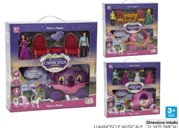 CARROZZA C/PERS. B/O LU/MUS 3ASS ART.103256