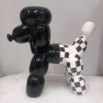 CANE CERAMICA BICOLORE CM.23X20 ART.D81