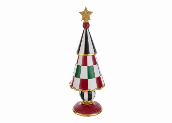 ALBERO DI NATALE RESINA BLACK ROYAL 12X12XH.36CM ART.38467