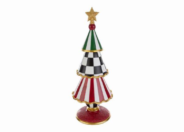 ALBERO DI NATALE RESINA BLACK ROYAL 15X15XH.41CM ART.38468