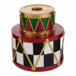 PORTACANDELE NATALIZO RESINA BLACK ROYAL 11,5X11,5XH.12CM ART.38469