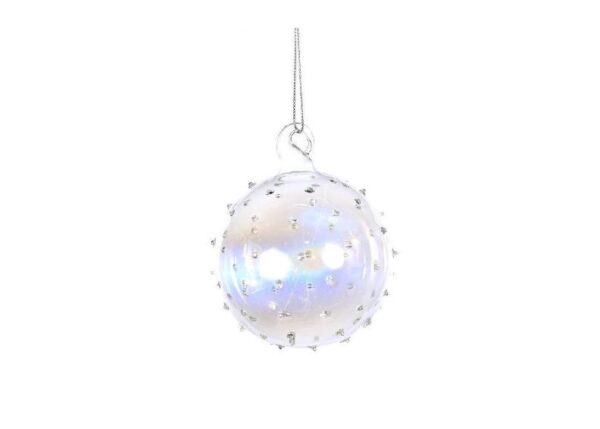 SFERA NATALIZIA 60730 VETRO D8CM TRASPAR