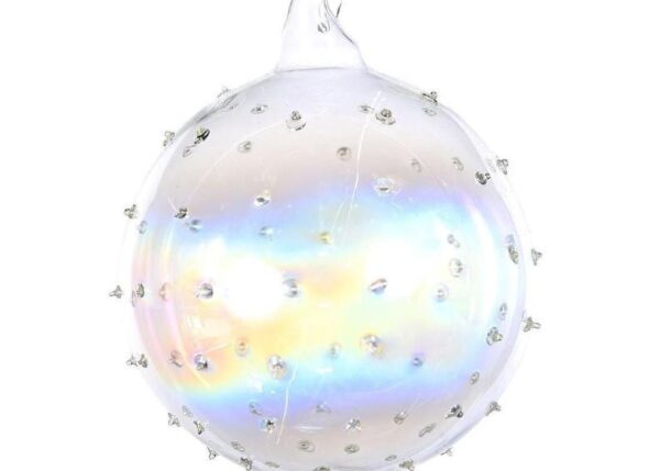 SFERA NATALIZIA 60747 VETRO D10CM TRASPA