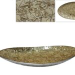 CENTROTAVOLA VETRO OVALE 33X18CM ORO