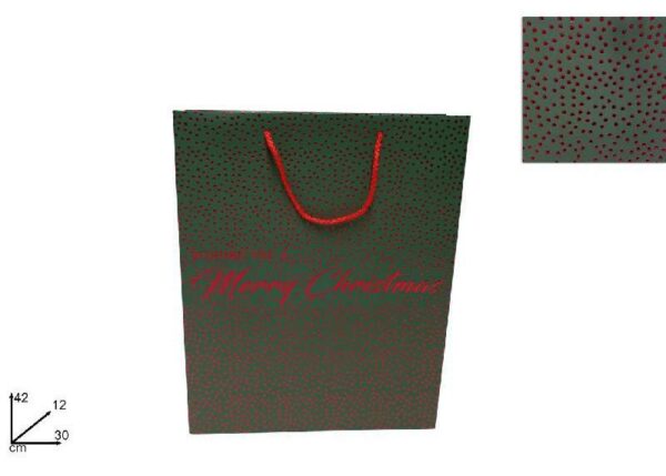 BUSTA REGALO 276670 VERDE 36X12X11CM BOR