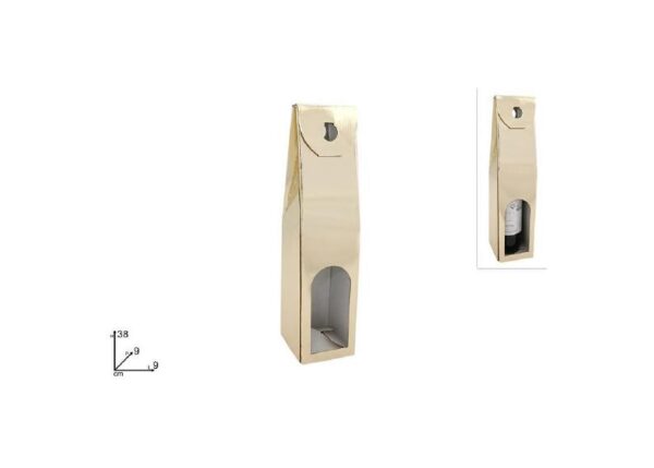 BOX PORTABOTTIGLIA ORO METALLIZZATO