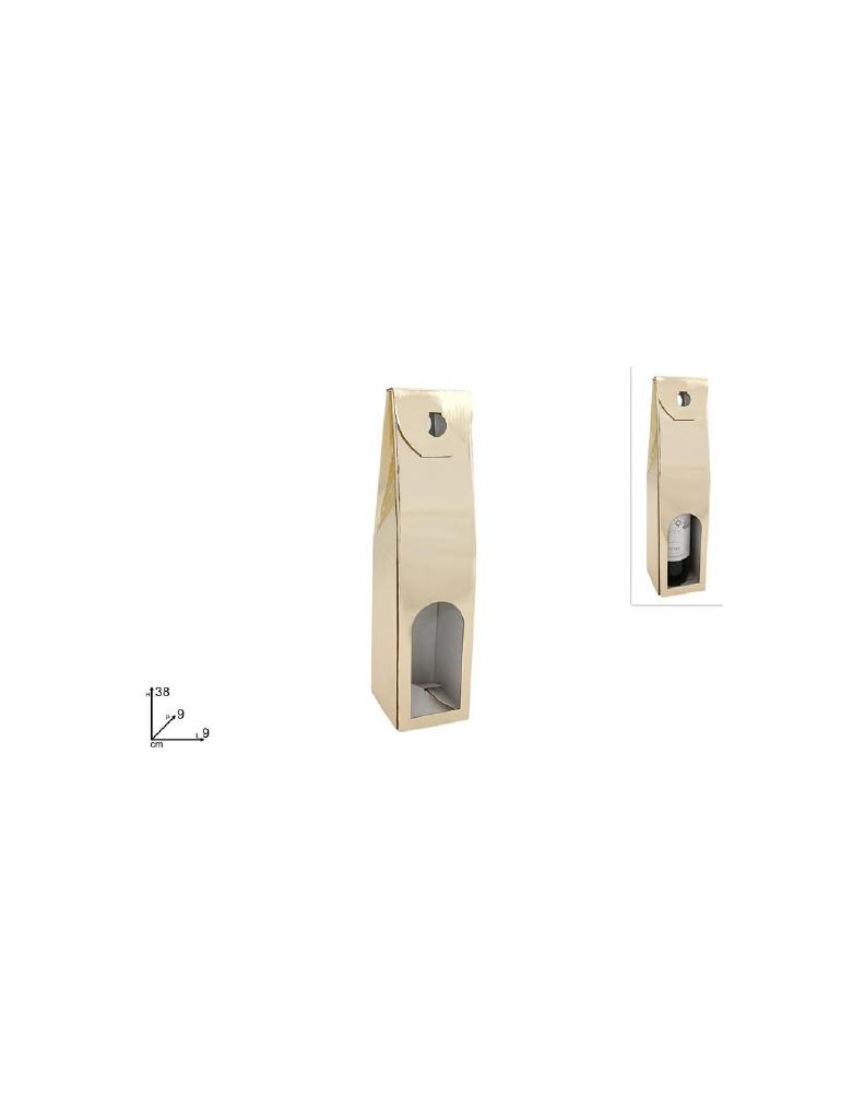 BOX PORTABOTTIGLIA ORO METALLIZZATO BOX PORTABOTTIGLIA ORO METALLIZZATO