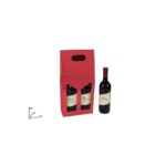 BOX PORTABOTTIGLIA 2 POSTI ROSSO METALLIZZATO