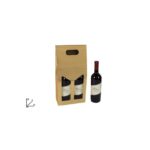BOX PORTABOTTIGLIA 2 POSTI ORO METALLIZZATO