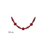 GHIRLANDA 23 SFERE 190CM ROSSO PLASTICA