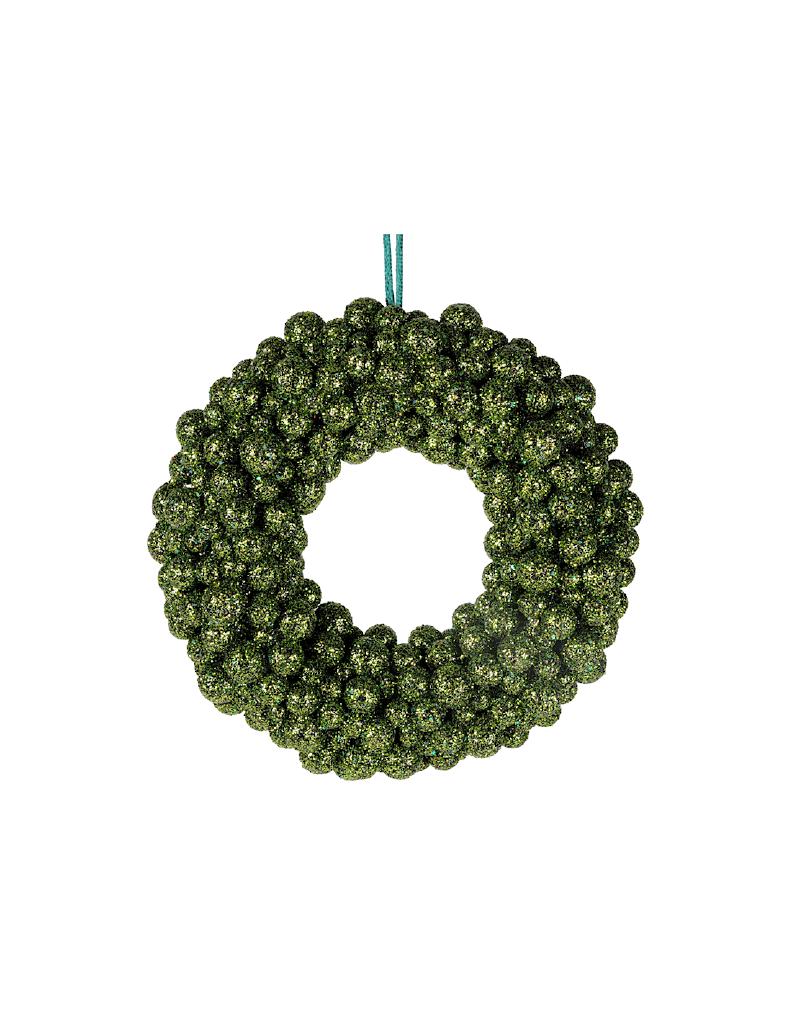 GHIRLANDA GLITTER BACCHE VERDE D20X5CM PVC GHIRLANDA GLITTER BACCHE VERDE D20X5CM PVC