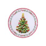 PIATTO ALBERO NATALE 40CM PVC