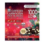 LUCI LED 1000 MICROSATINATE COLORE BIANCO CALDO CON SPINA DA ESTERNO, 8 GIOCHI DI LUCE E MEMORIA, L.30MT 6W 31V 26X10XH ART.63