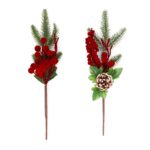 PICK FLOCCATA BOURDEAUX IN POLISTIROLO E PLASTICA H.34 CM DESIGN ASSORTITI ART.74464 -