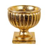 BASE ALBERO COPPA DORATA IN POLIRESINA PER ALBERI CON TUBO MAX D.3.6CM/8KG/.1.8M 46X46XH.48 CM ART.86788 -