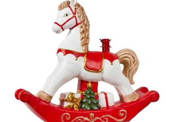 BASE ALBERO CAVALLO A DONDOLO IN POLIRESINA PER ALBERI CON TUBO MAX D.3.6CM/8KG/.1.8M 90X23XH.90 CM ART.86818 -