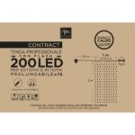TENDA CONTRACT 200 LED COLORE BIANCO CALDO CON FLASH DA ESTERNO PROLUNGABILE L.1XH.2 MT 8.8W 230V 28X16XH.11 CM ART.93403 -