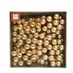PALLINE DI NATALE ORO IN VETRO CONFEZIONE 144PZ DIAM 2 CM 19X19XH.7 CM ART.61645 -