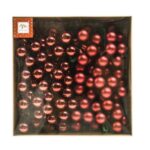 PALLINE DI NATALE BORDEAUX IN VETRO CONFEZIONE 144PZ DIAM 2 CM 19X19XH.7 CM ART.61881 -