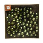 PALLINE DI NATALE VERDI IN VETRO CONFEZIONE 144PZ DIAM 2 CM 19X19XH.7 CM ART.61980 -