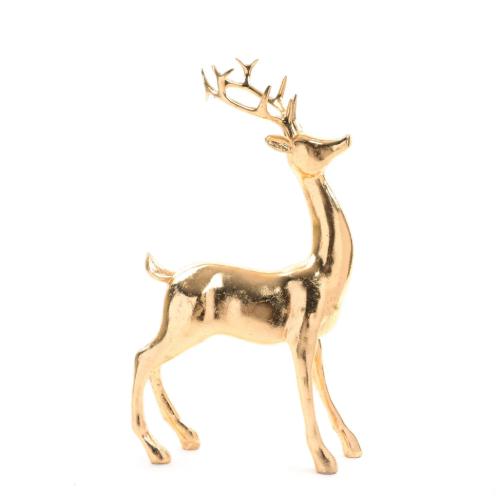 RENNA ORO IN RESINA 28X10XH.46 CM ART.81957 - RENNA ORO IN RESINA 28X10XH.46 CM ART.81957 -