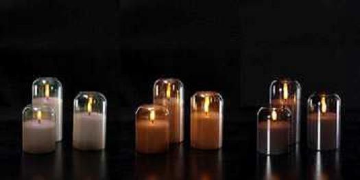 CANDELE LED S/3 CILIINDRICO 3C NATALIZIO H10/12,5/15 ART.114903