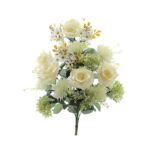 MAZZO 5560-01 ROSE/CRISANTEMI CREMA CON