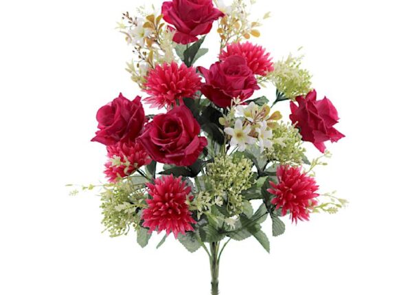 MAZZO 5560-17 ROSE/CRISANTEMI BORDEAUX C