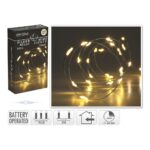 CAVO ARGENTO 40LED BIANCO CALDO TIMER ART.AX9731520