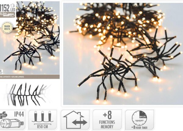 MINILUCCIOLE 1152 LED CALDO C/GIOCO ART.AX8550140