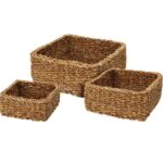 CESTA NATURALE QUADRATA GRANDE 26X26X12CM ART.BD2000030