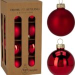 PALLE DI NATALE VETRO X 16 PZ 60MM ROSSO ART.ARB200420
