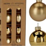PALLE DI NATALE VETRO X16 PZ 60MM ORO ART.ARB200400