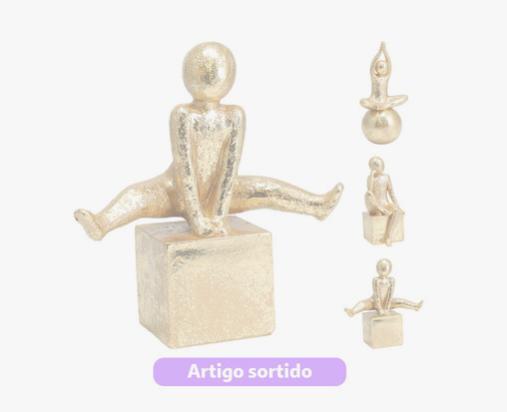 FIGURE DECO RESINA ORO 23CM 3ASS ART.ADB210160