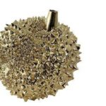 VASO DURIAN IN CERAMICA ORO LUCIDO 20X18,5X18CM A20X18,5CM;H18CM ART.67879