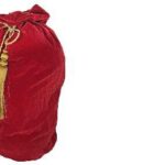 BORSA DI BABBO NATALE CON NAPPE DORATE ROSSA 100CMXD.40XH.100 ART.68399